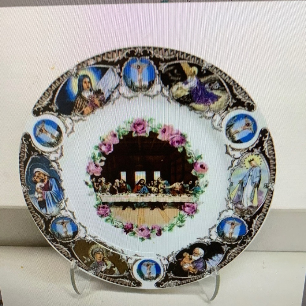 Vintage Artmark Last Supper Decorative Plate 10" Japan‎ Porcelain Hanging